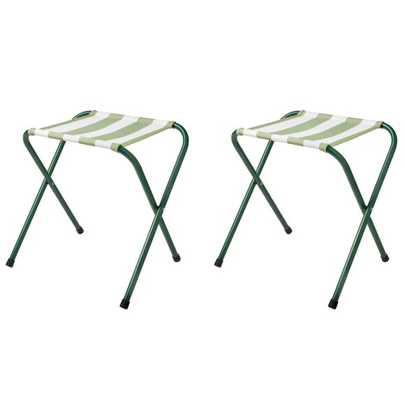 2 IKEA STRANDON Folding stool, green